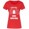 T-shirt « This girl loves Christmas » femme à manches courtes